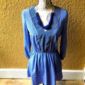 Juicy Couture Blue Nautical Dress & Matching Necklace & Earring Set, size 2